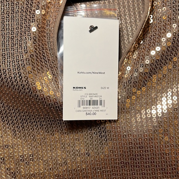 Rose goldish blouse with sequins - Picture 4 of 4